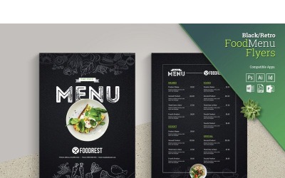 Food Menu Black - Corporate Identity Template