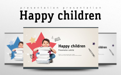 Modèle PowerPoint de enfants heureux