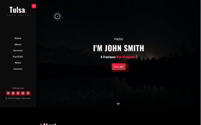 Tulsa - Plantilla de página de destino de cartera personal