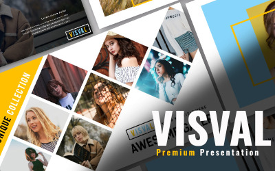 Visval Mode Sjablonen PowerPoint presentatie
