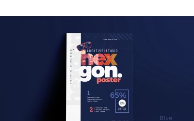 Creative Navy Blue Event Poster / Flyer - Corporate Identity Template