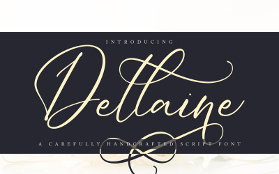 Dellaine | En noggrant handgjord kursiv teckensnitt
