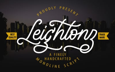 Leightonz | Een fijn handgemaakt Monoline Scrip-lettertype