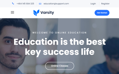 Reszponzív Varsity - Educational Bootstrap Weboldal sablon 98855