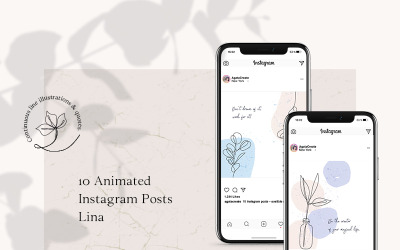 ANIMOVANÉ Instagramové příspěvky - Šablona sociálních médií Lina