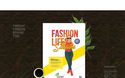 LifeStyle minimális divat szórólap - Vállalati-azonosság sablon