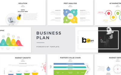 Modelo de apresentação do plano de negócios em PowerPoint