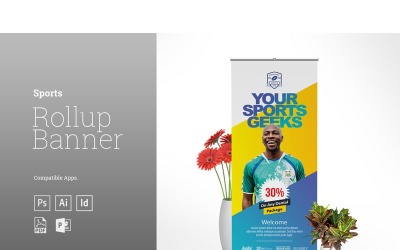 Sportovní kumulativní banner - šablona Corporate Identity
