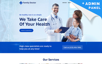 Tema di Landing Page #98973 "Family Doctor"