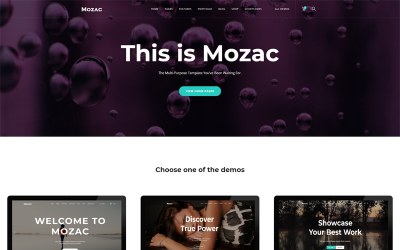 "Mozac - Multipurpose HTML5 Website Template" - адаптивний Шаблон сайту №99083