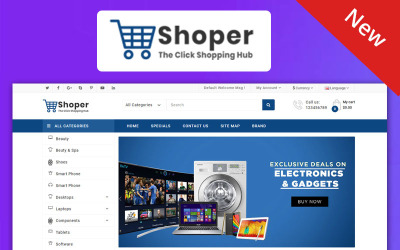Plantilla OpenCart "Shopper Electronics Responsive Theme" #99085
