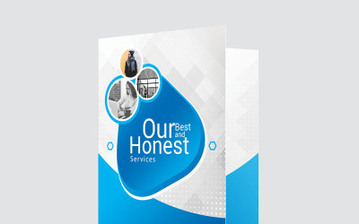 Blue Color Presentation Folder - Corporate Identity Template