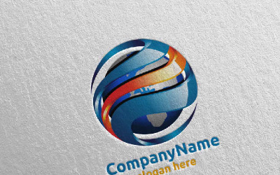 Global modern teknik design 1 logotyp mall