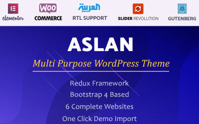 Aslan | Tema Multi-Purpose Elementor WordPress
