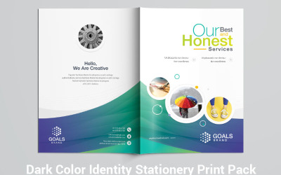 Dark Color Stationery Print Pack - Corporate Identity Template