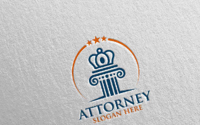 Gesetz und Anwalt Design 9 Logo-Vorlage