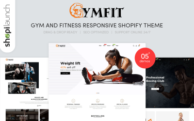 "GymFit - Gym And Fitness Responsive" thème Shopify #99209