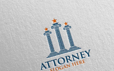 Modelo de logotipo do Law and Attorney Design 3