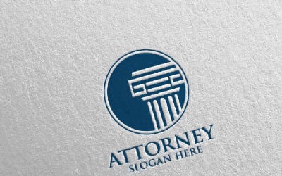 Hukuk ve Avukat Tasarımı 7 Logo Şablonu