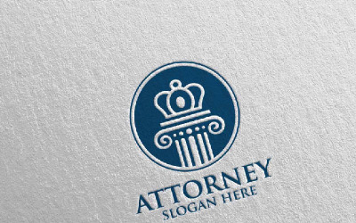 Lag- och advokatdesign 8-logotypmall