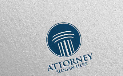 Plantilla de logotipo de Law and Attorney Design 5