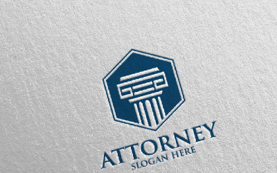 Plantilla de logotipo Law and Attorney Design 1