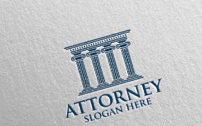 Plantilla de logotipo Law and Attorney Design 2