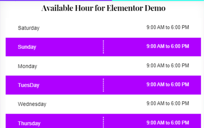 Responzivní WordPress Plugin "Available Hour Widget for Elementor" #99210