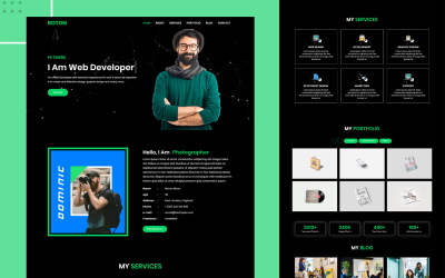 Roton Personal Portfolio HTML Landing Page Template
