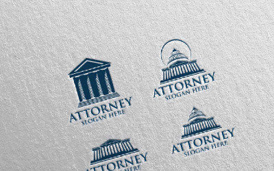 Закон и адвокат Дизайн 6 шаблон логотипа
