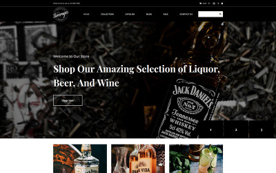 Boissons et boissons Modèle de commerce électronique MotoCMS