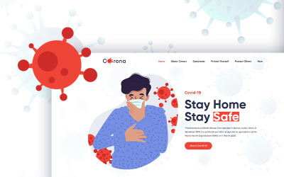 Bootstrap Corona - Coronavirus (COVID-19) Medical Prevention & Informatics Psd #99335