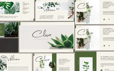 Clover bemutató PowerPoint sablon