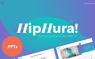 HipHura kreatív üzleti prezentáció PowerPoint sablon