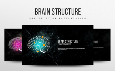 Modelo de estrutura do cérebro em PowerPoint