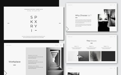 SKRIPXY - Modello di presentazione PowerPoint pulito