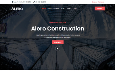 Alero - Modelo de página de destino HTML5 para construção e indústria