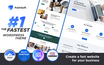 PathSoft — №1 самое быстрое многоцелевое приложение | электронная коммерция | Посадочная тема WordPress