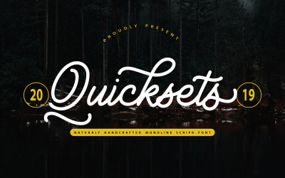 QuickSets | Carattere corsivo monolinea artigianale