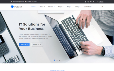Responsive PathSoft - IT Solutions for Your Business Services Wordpress #99496