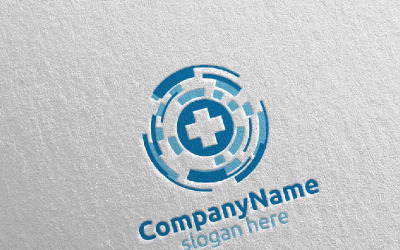 Biomedicine Cross Medical Hospital 11 Logo Template
