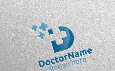 Doktor Çapraz Tıp Hastanesi Tasarımı 28 Logo Şablonu