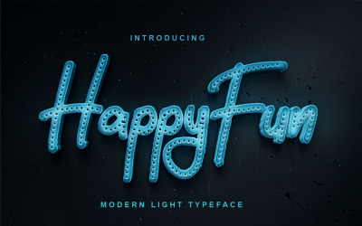 HappyFun | Carattere tipografico leggero moderno