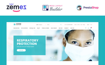 Responzivní PrestaShop motiv "COVID - Medical Supplies eCommerce Template" #99604