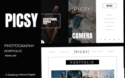 Picsy - Fényképészeti portfólió HTML webhelysablon