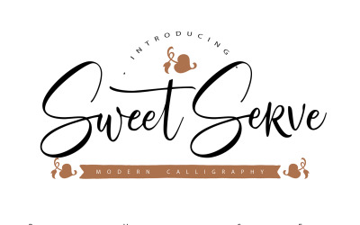 SweetServe | Fonte cursiva de caligrafia moderna