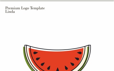 Vattenmelon logotyp mall