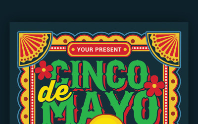 Flyer Cinco de Mayo - Modèle d'identité d'entreprise