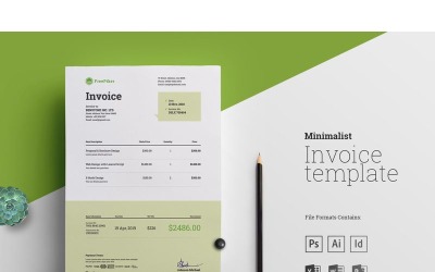Minimalistische Excel-Rechnung - Corporate Identity-Vorlage