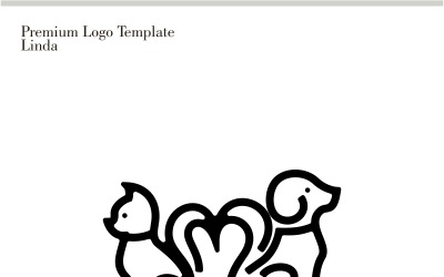 Modello di logo di animali domestici